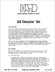 '3x5 Character Set' Cover